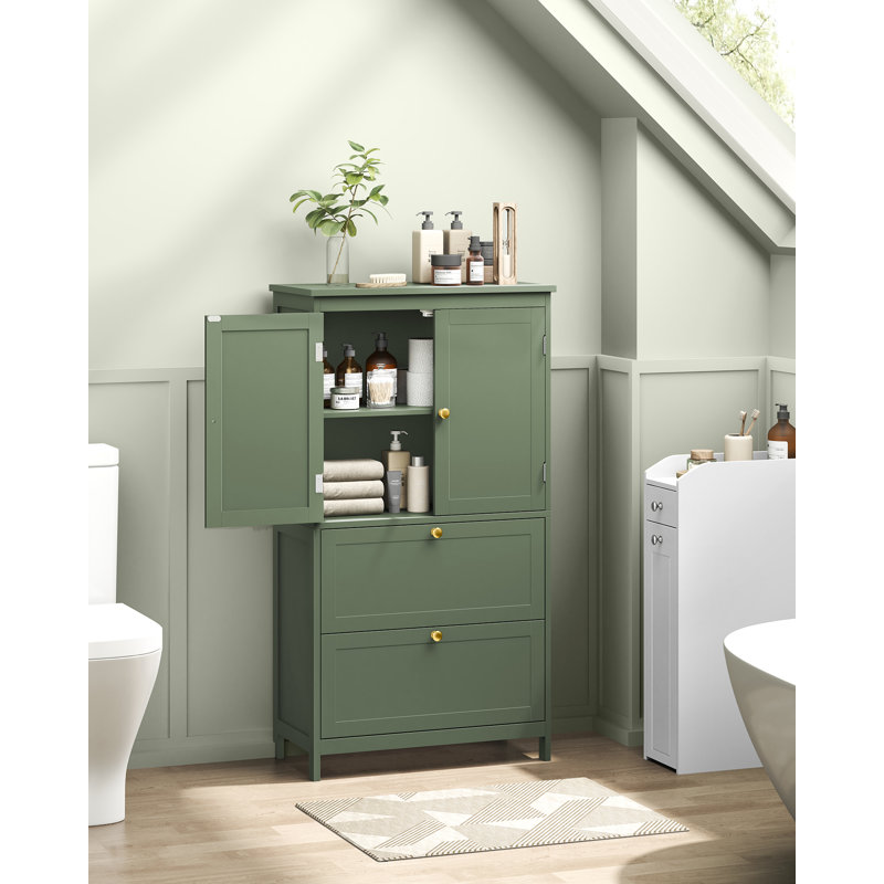 Ebern Designs Bathroom Floor Storage Cabinet & Reviews | Wayfair